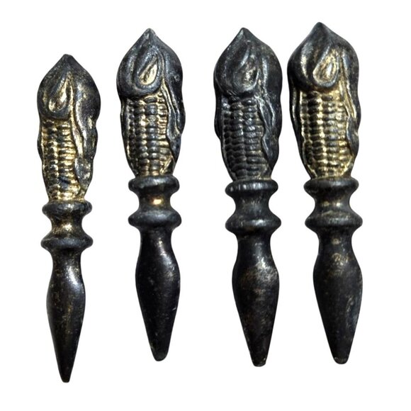 Crest Other - Vintage Crest Silver Plated Corn on Cob Holders Antique dining collectibles